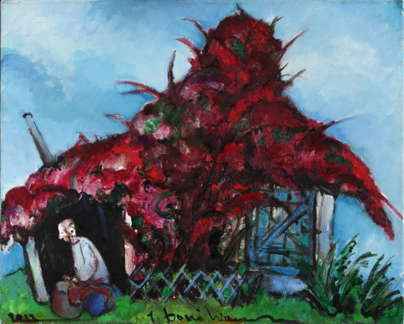 Jonas Daniliauskas tapytas paveikslas Apžėlęs namelis, Meno kolekcionieriams , paveikslai internetu