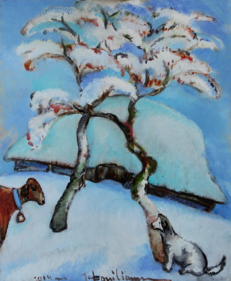 Jonas Daniliauskas tapytas paveikslas Obels žiema, Meno kolekcionieriams , paveikslai internetu
