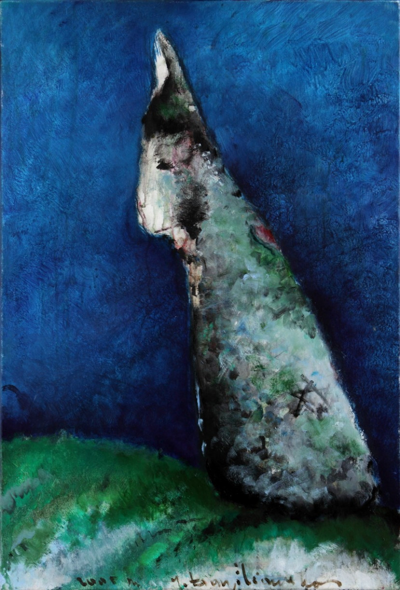 Jonas Daniliauskas tapytas paveikslas Mozė. Salantų žydų kapinės, Meno kolekcionieriams , paveikslai internetu