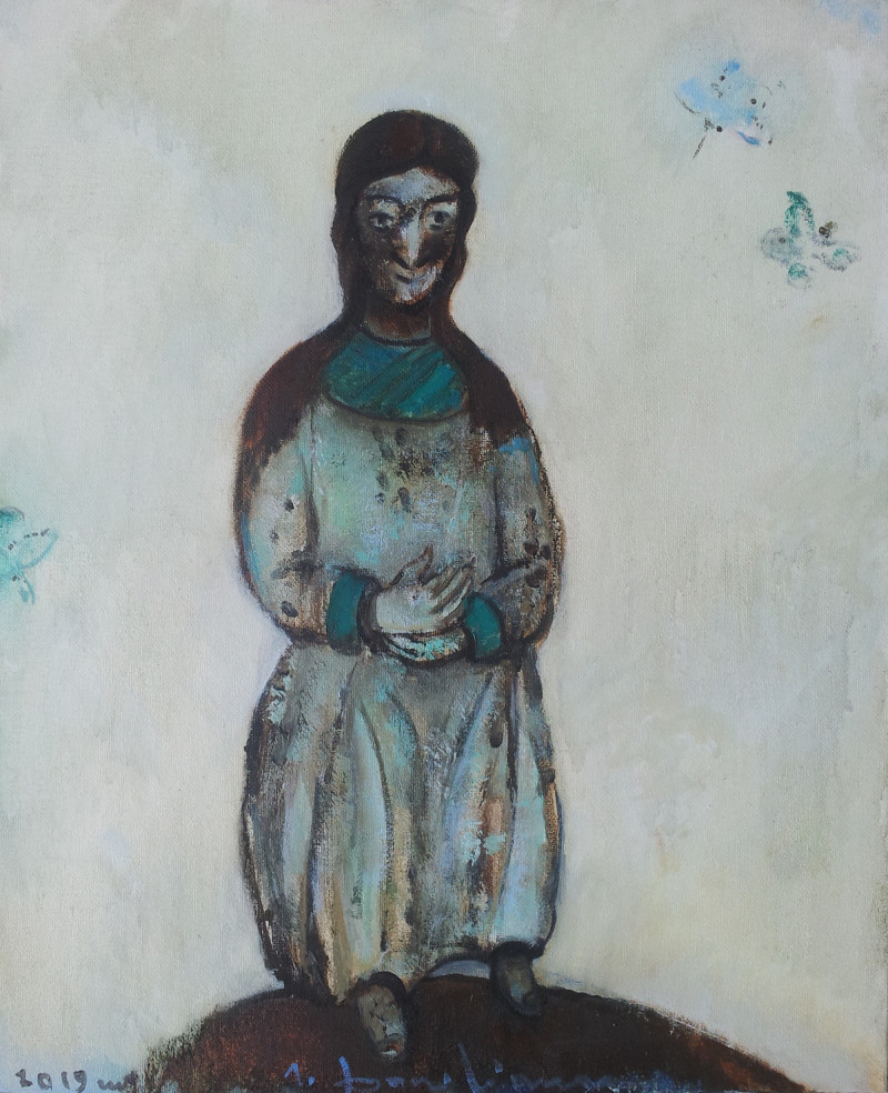 Jonas Daniliauskas tapytas paveikslas Žemaitiškas Dievukas , Meno kolekcionieriams , paveikslai internetu