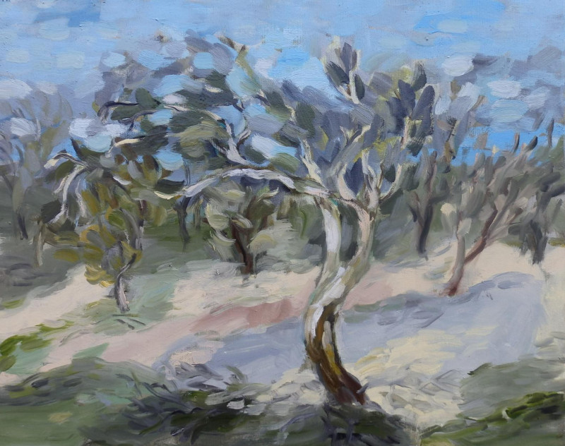 Lost Apple Tree original painting by Birutė Ašmonienė. 250 EUR or less