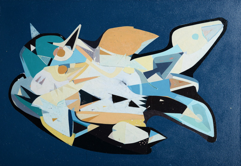 Andrius Girdžijauskas tapytas paveikslas Žuvis, Abstrakti tapyba , paveikslai internetu