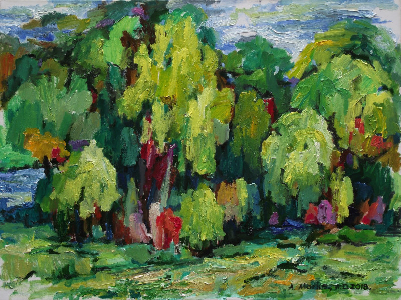 Grove original painting by Albinas Markevičius. Landscapes