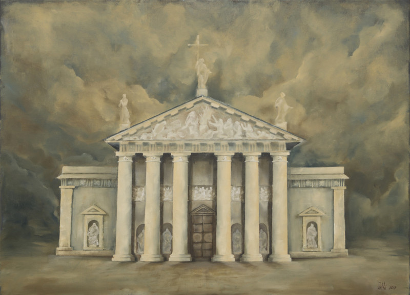 Daiva Rožukienė tapytas paveikslas Katedra, Urbanistinė tapyba , paveikslai internetu