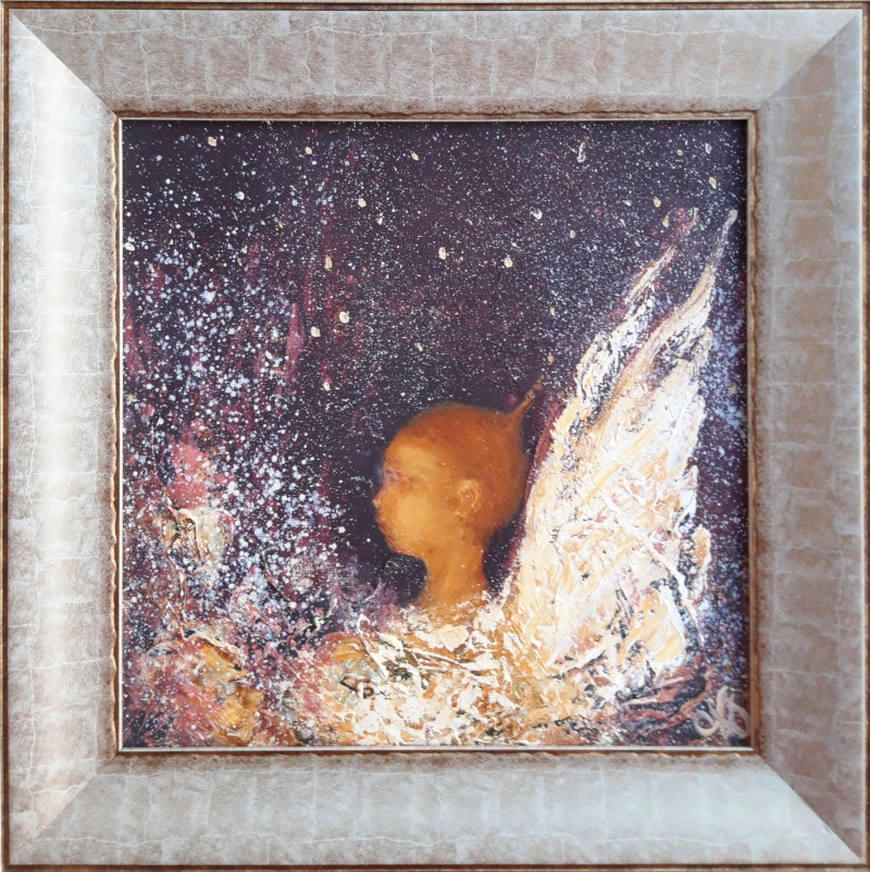 Areta Didžionienė tapytas paveikslas Mistiškas vakaras III, Angelų kolekcija , paveikslai internetu