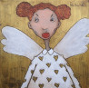 Rolana Čečkauskaitė tapytas paveikslas Angeliukė, Angelų kolekcija , paveikslai internetu