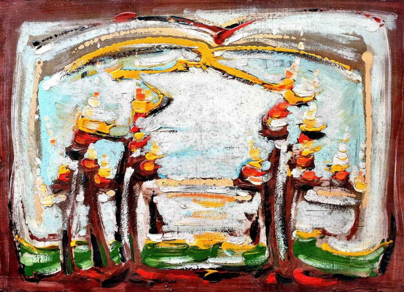 Danas Andriulionis tapytas paveikslas Nemunas ties Bitėnais, Spalvų pliūpsnis , paveikslai internetu