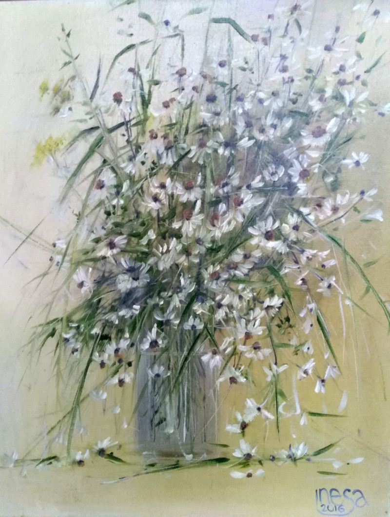 Inesa Škeliova tapytas paveikslas Puokštė 50, Gėlių kalba , paveikslai internetu