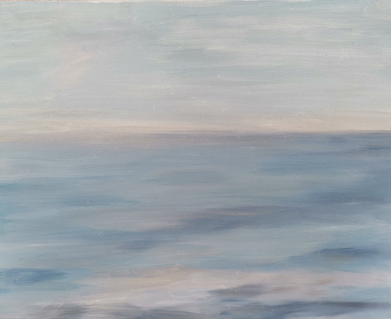 Birutė Ašmonienė tapytas paveikslas Rytas Šventojoje, Abstrakti tapyba , paveikslai internetu