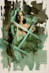 Jonas Kunickas tapytas paveikslas JK19-1203 Po lietaus, Aktas , paveikslai internetu