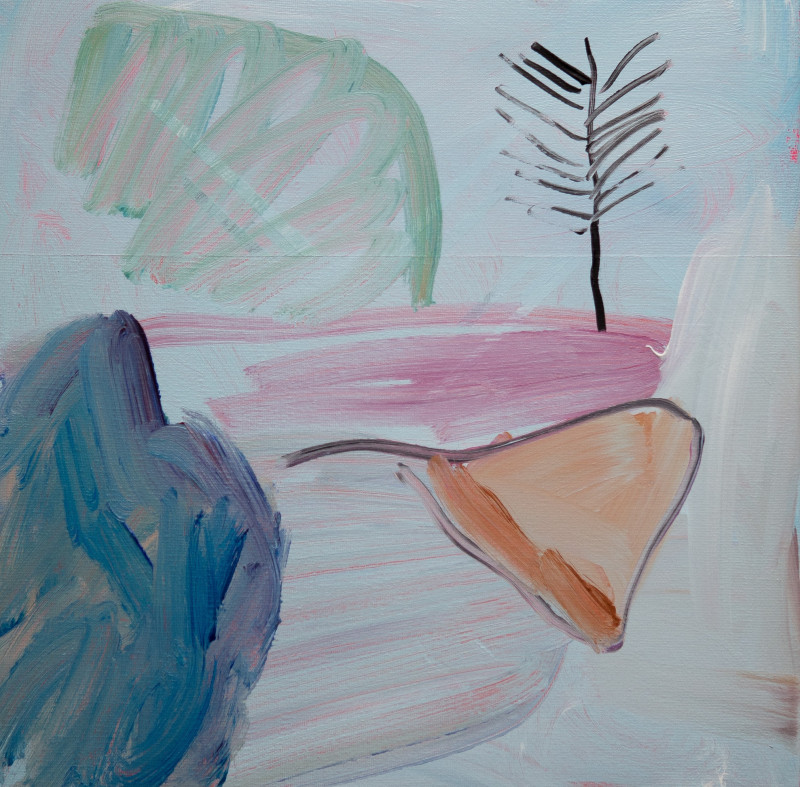 Birutė Paplauskaitė tapytas paveikslas Peizažas Nr.4, Abstrakti tapyba , paveikslai internetu
