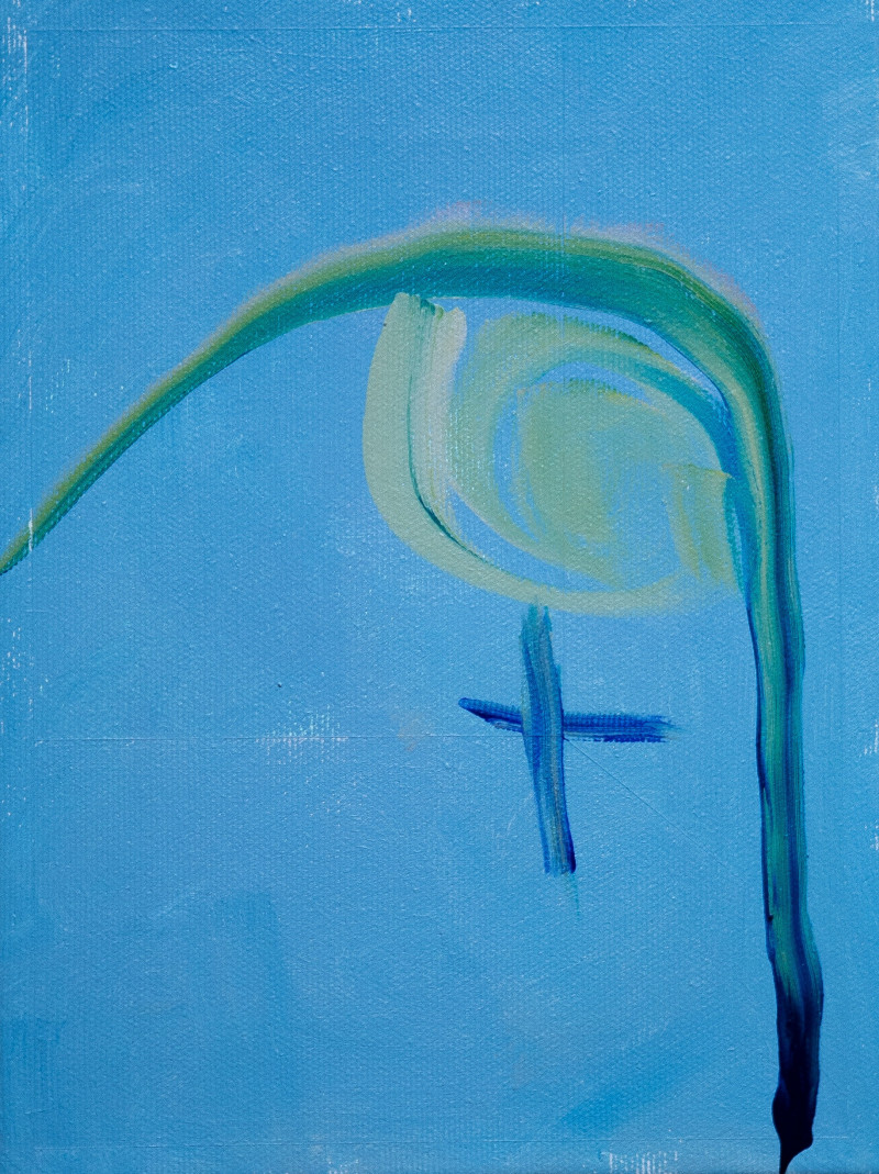 Birutė Paplauskaitė tapytas paveikslas Simbolis, Abstrakti tapyba , paveikslai internetu