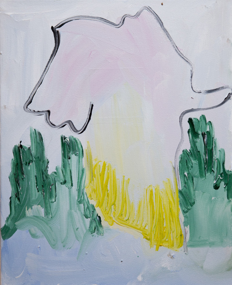 Birutė Paplauskaitė tapytas paveikslas Miško dvasia, Abstrakti tapyba , paveikslai internetu