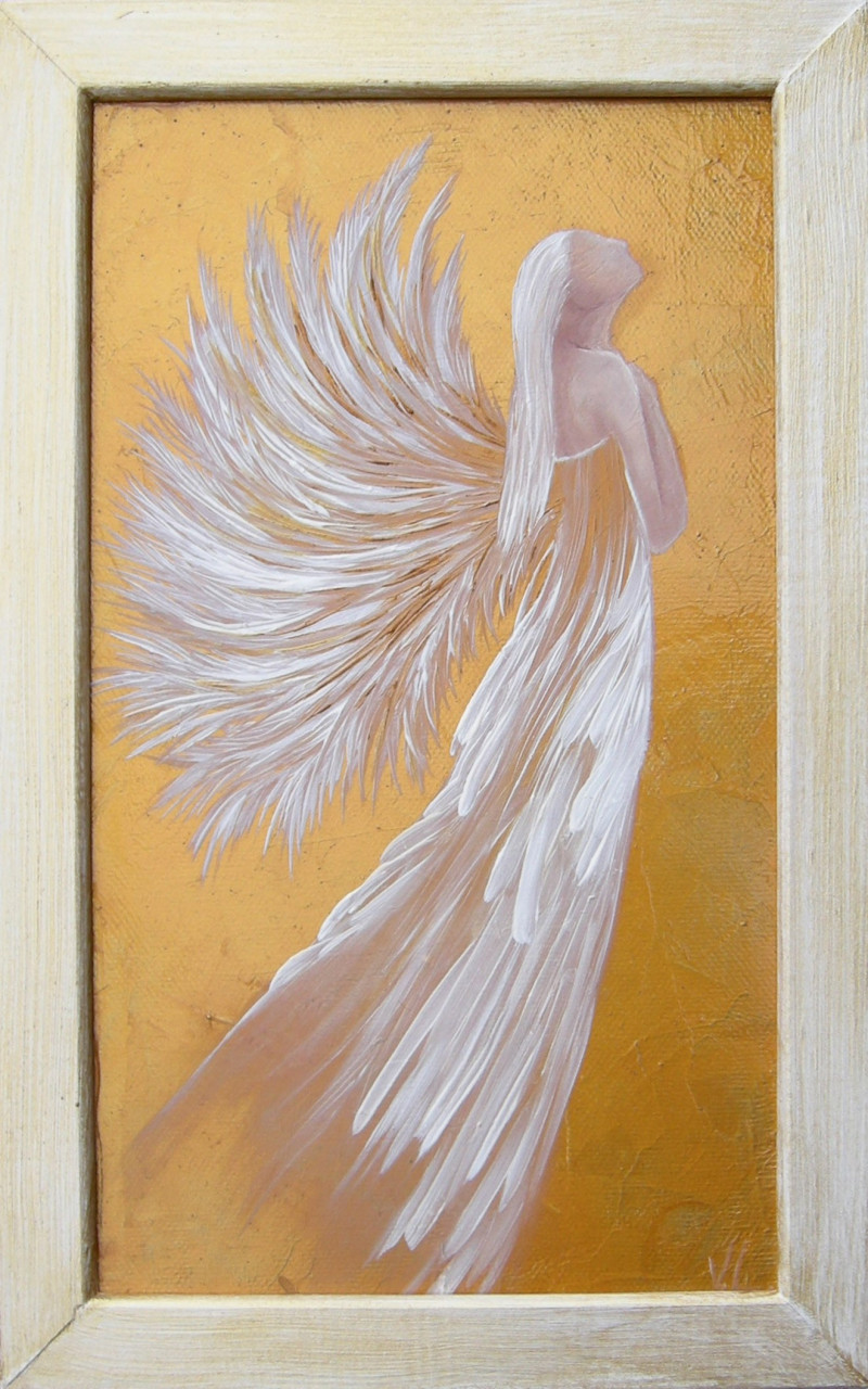 The angel of hope original painting by Viktorija Labinaitė. Angels