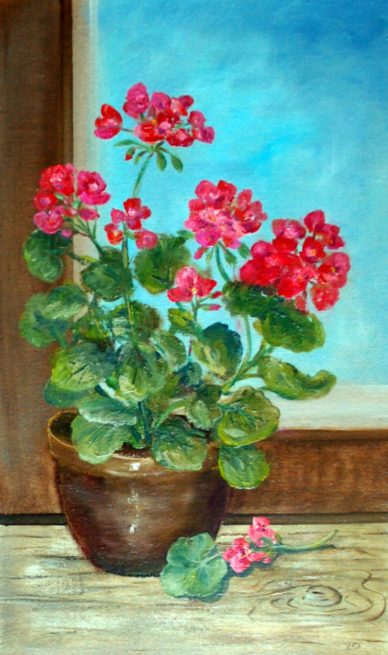 Lidija Dailidėnienė tapytas paveikslas Palangė, Gėlės , paveikslai internetu