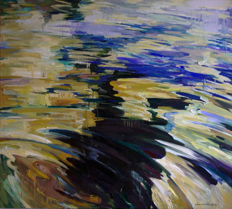 Sigitas Laurinavičius tapytas paveikslas Ratilai upėje, Ekspresija , paveikslai internetu