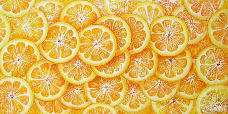 The oranges original painting by Viktorija Labinaitė. For the kitchen