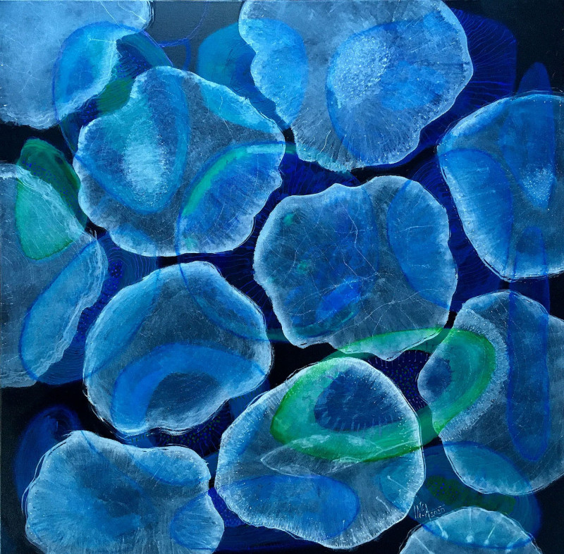 Inga Dambrauskienė tapytas paveikslas Mėlyna, Ofisams , paveikslai internetu