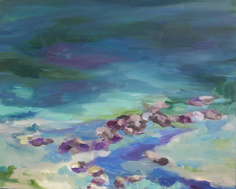 Birutė Ašmonienė tapytas paveikslas Jūra Šventojoje, Ramybe dvelkiantys , paveikslai internetu