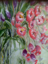 Inesa Škeliova tapytas paveikslas Tulpės 1, Gėlių kalba , paveikslai internetu