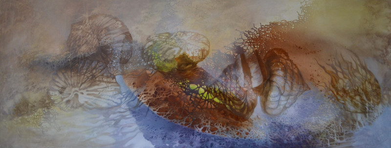 Irena Čingienė tapytas paveikslas Jūros paslaptys , Animalistiniai paveikslai , paveikslai internetu