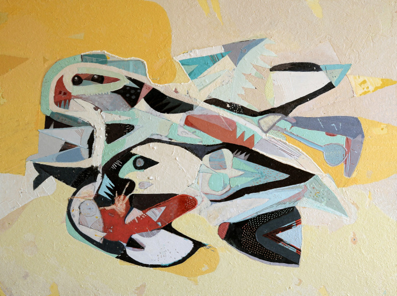 Andrius Girdžijauskas tapytas paveikslas Žuvis, Spalvų pliūpsnis , paveikslai internetu