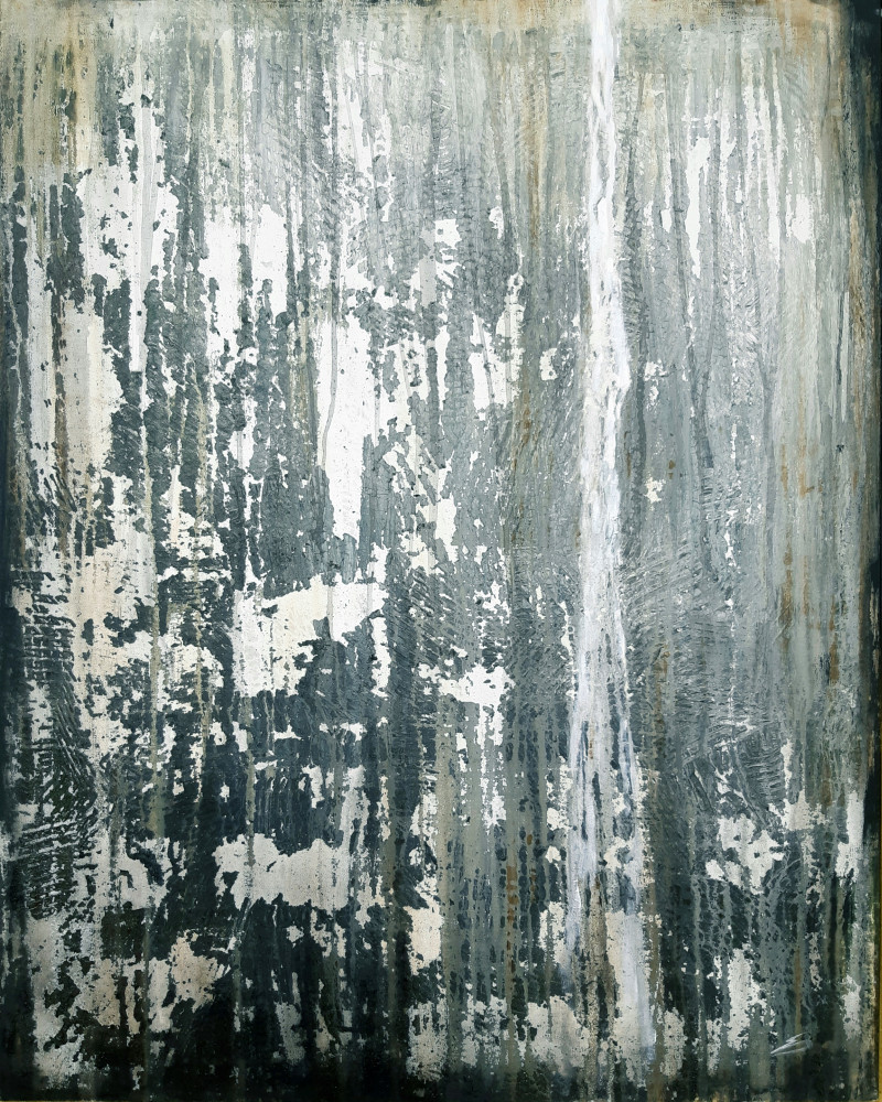 Egidijus Dapšas tapytas paveikslas Vienos upės pradžia, Abstrakti tapyba , paveikslai internetu