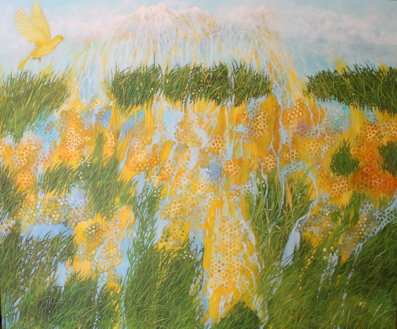 Rasa Kondrusevičienė tapytas paveikslas Pažadėtoji žemė, Peizažai , paveikslai internetu