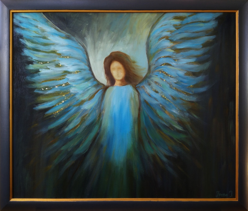 Angel original painting by Irena Jasiūnienė. Angels