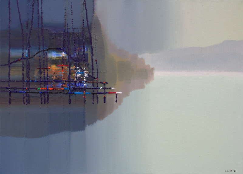 Vidmantas Zarėka tapytas paveikslas Ežeras, Darbo kambariui , paveikslai internetu