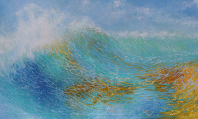 Rasa Kondrusevičienė tapytas paveikslas Diena prie jūros, Ramybe dvelkiantys , paveikslai internetu