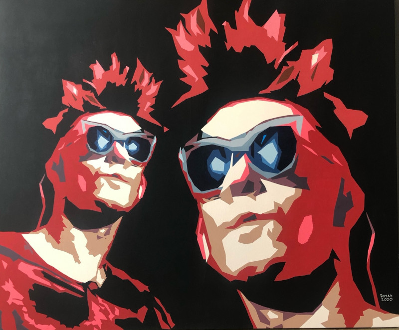 Rimas Bružas tapytas paveikslas Red Hair Hardcore, Portretai , paveikslai internetu