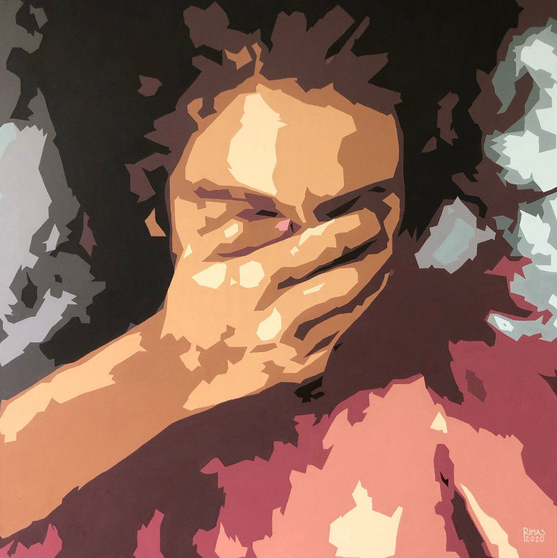 Rimas Bružas tapytas paveikslas Sweetest shame, Tapyba su žmonėmis , paveikslai internetu