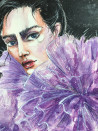 Daiva Karaliūtė tapytas paveikslas Purple Fever, Mados iliustracija , paveikslai internetu