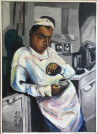 Ainura Batyrova tapytas paveikslas Kaimo daktarėlis, Tapyba su žmonėmis , paveikslai internetu