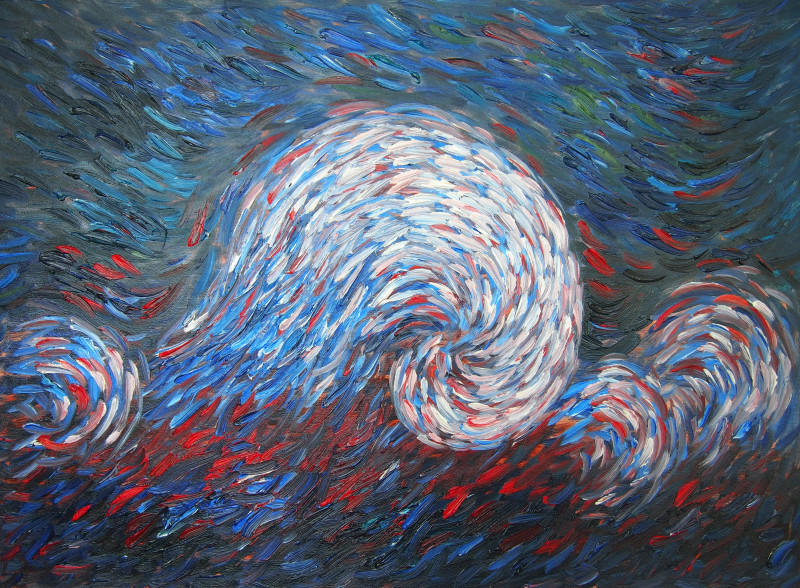 Sea wave original painting by Aida Kačinskaitė. Freed Fantasy