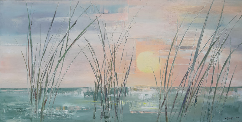 Sunset original painting by Laima Giedraitienė. Landscapes