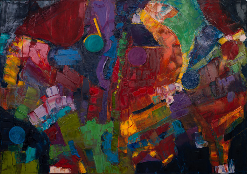 Vanda Kaminskienė tapytas paveikslas Abstrakcija, Spalvų pliūpsnis , paveikslai internetu