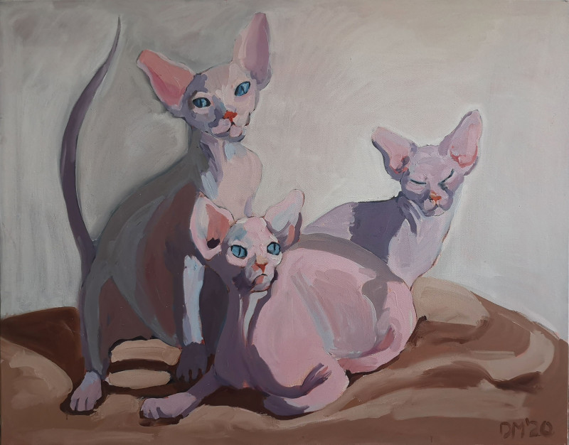 Royals original painting by Donara Manuk. Animalistic Paintings