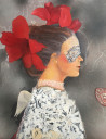 Gražvyda Andrijauskaitė tapytas paveikslas Mergaitė su amariliais, Meno kolekcionieriams , paveikslai internetu