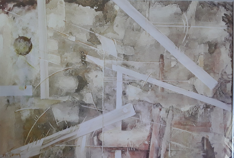 Arūnas Vasiliauskas tapytas paveikslas Kūrybos pradžia, Abstrakti tapyba , paveikslai internetu