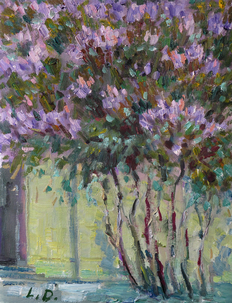 Lilac Bloom original painting by Liudvikas Daugirdas. Landscapes