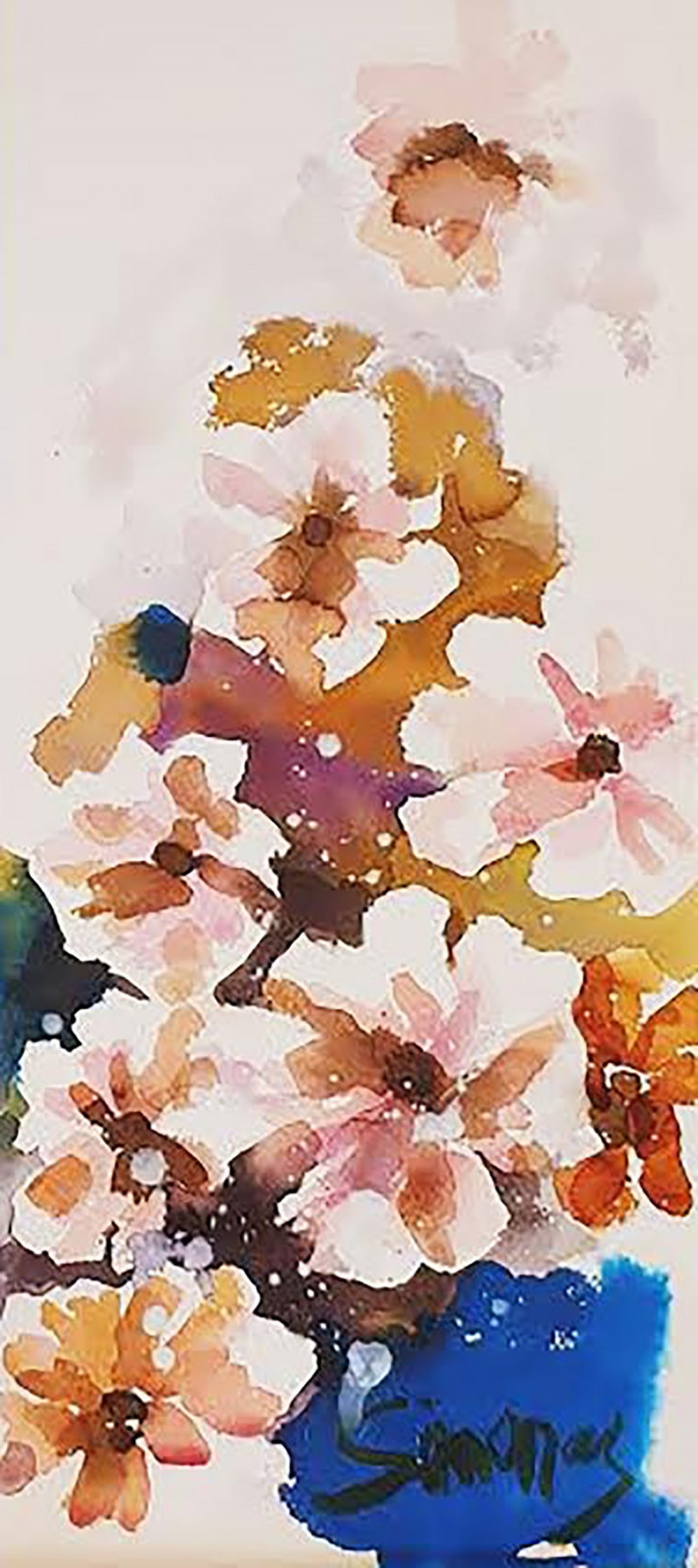Simonas Skrabulis tapytas paveikslas Pavasaris, Gėlės , paveikslai internetu