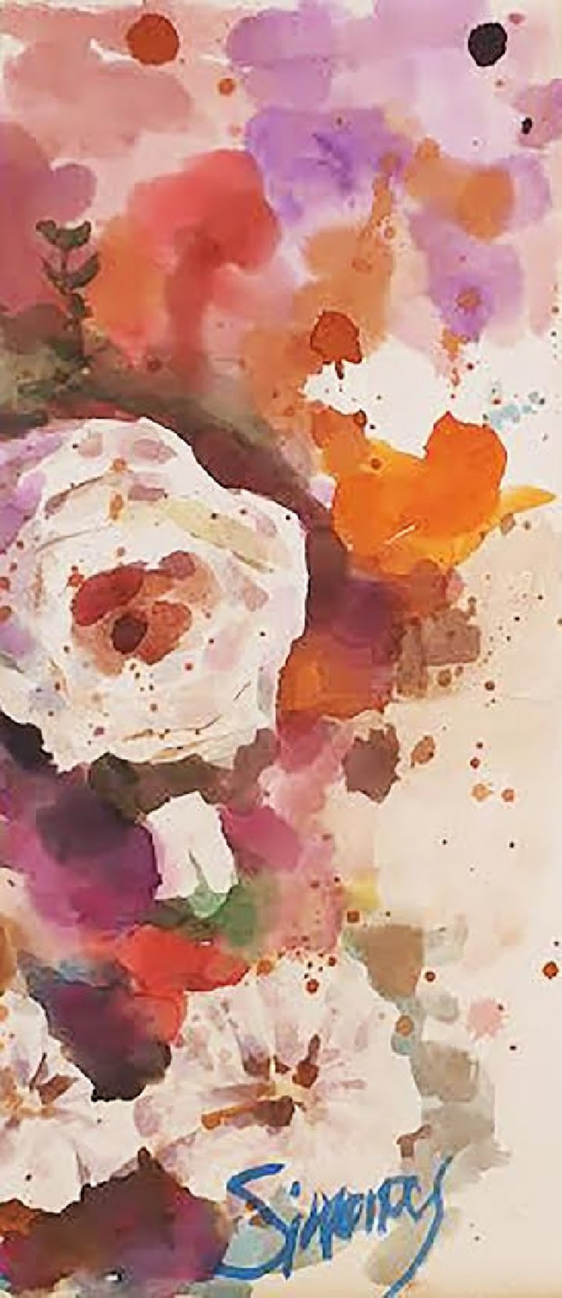 Simonas Skrabulis tapytas paveikslas Žiedai, Gėlės , paveikslai internetu