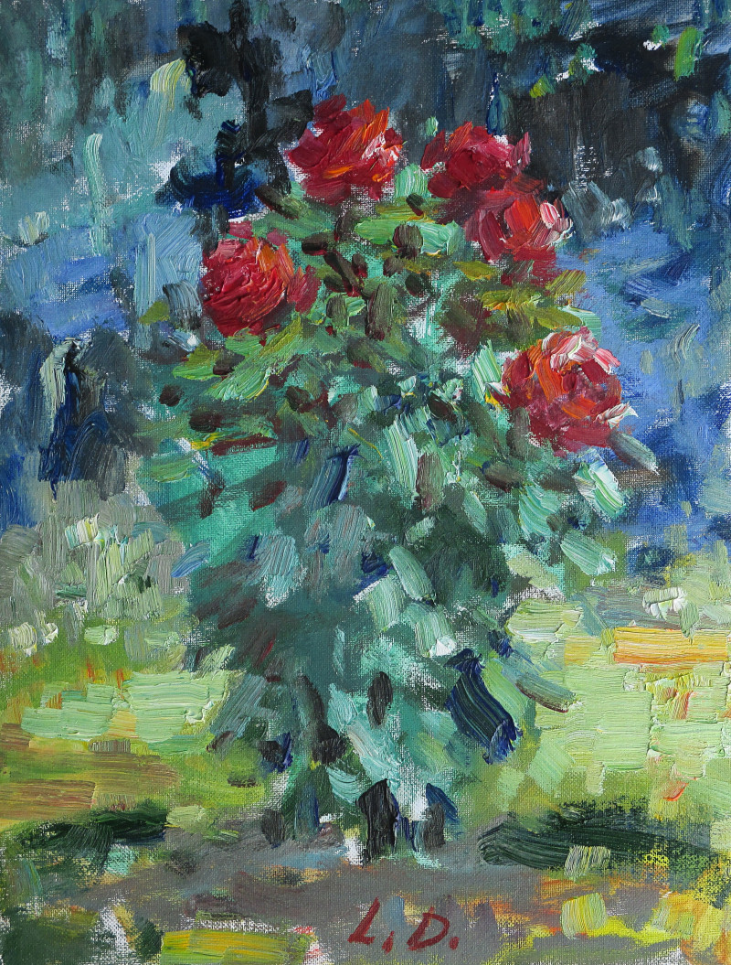 Red Roses original painting by Liudvikas Daugirdas. Expression