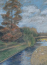 Three Bridges, Cambridge original painting by Aleksandras Kapustinas. Realism