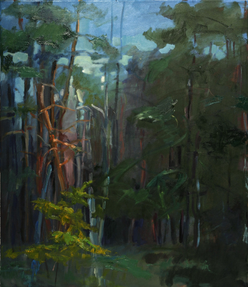 Forest In The Evening original painting by Jūratė Kadusauskaitė. Landscapes