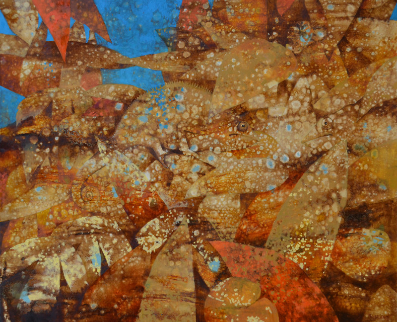 Artūras Braziūnas tapytas paveikslas Slapukai, Išlaisvinta fantazija , paveikslai internetu