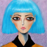Martyna Jančaitytė tapytas paveikslas Jeremy Scott Fall 2018, Mados iliustracija , paveikslai internetu