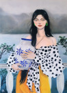 Martyna Jančaitytė tapytas paveikslas Mergina su vaza, Mados iliustracija , paveikslai internetu